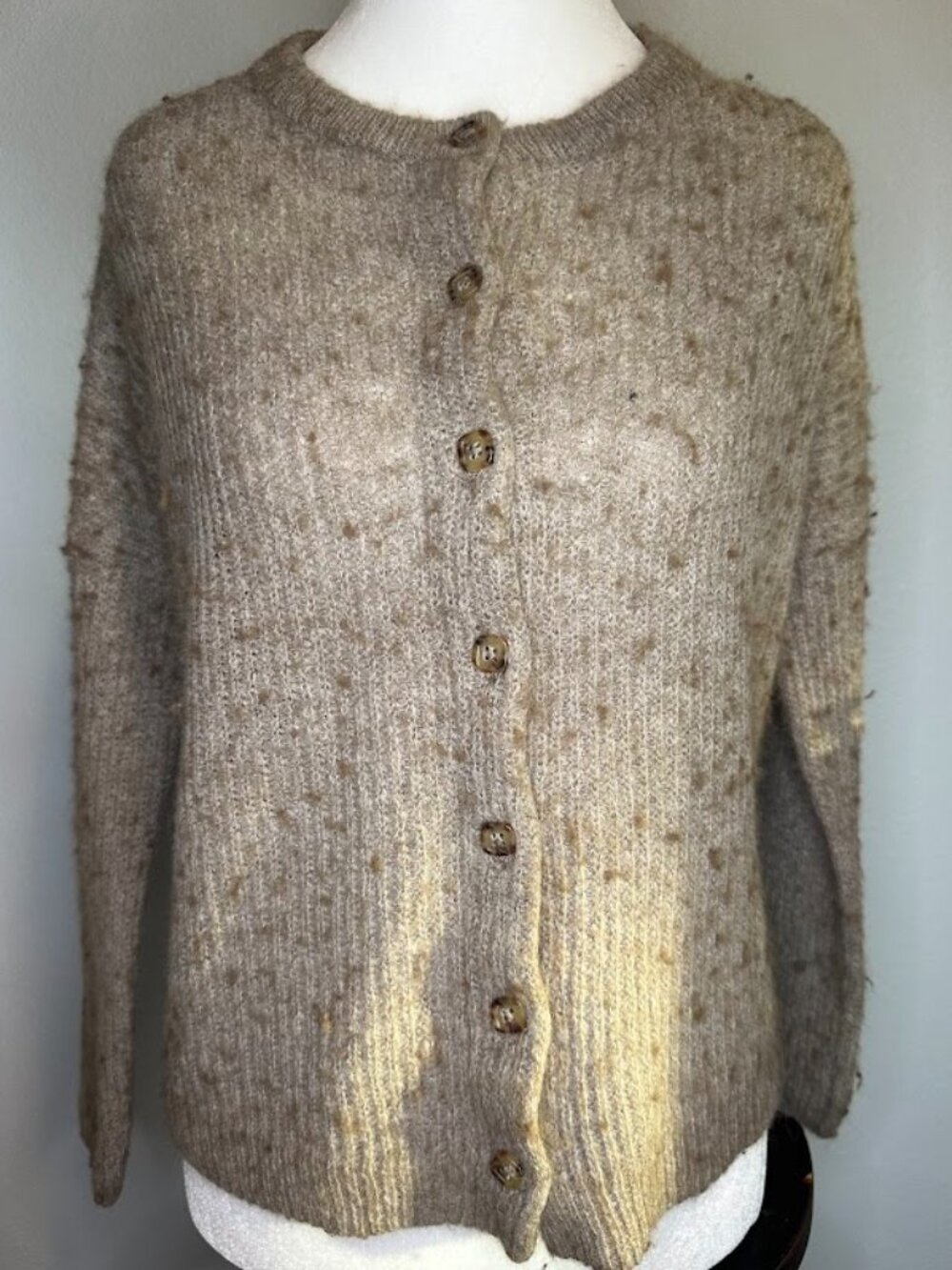Madewell Taupe Alpaca-Blend Cardigan Sweater XS